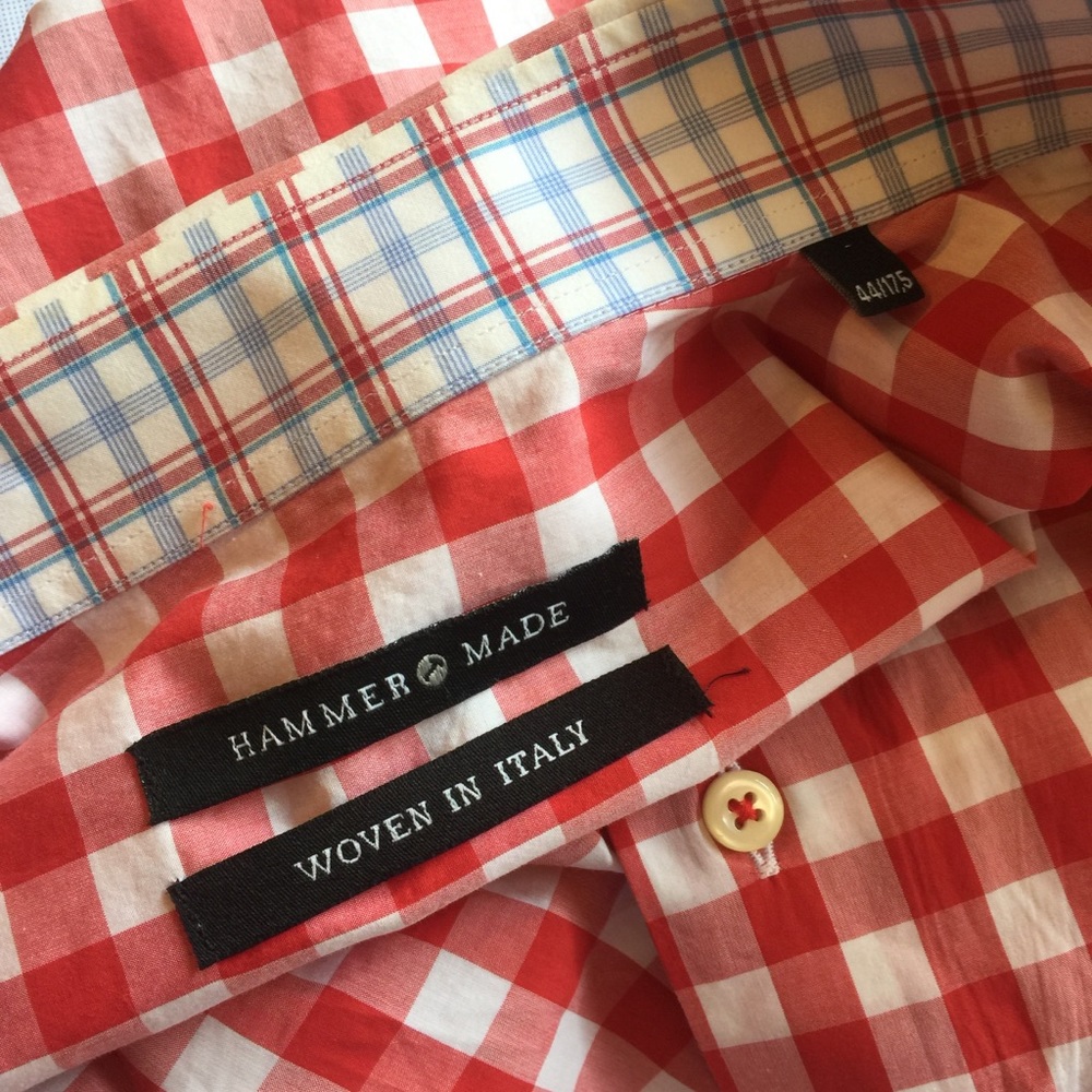 Hammer Made Checkered Button Down(A51) - image 6